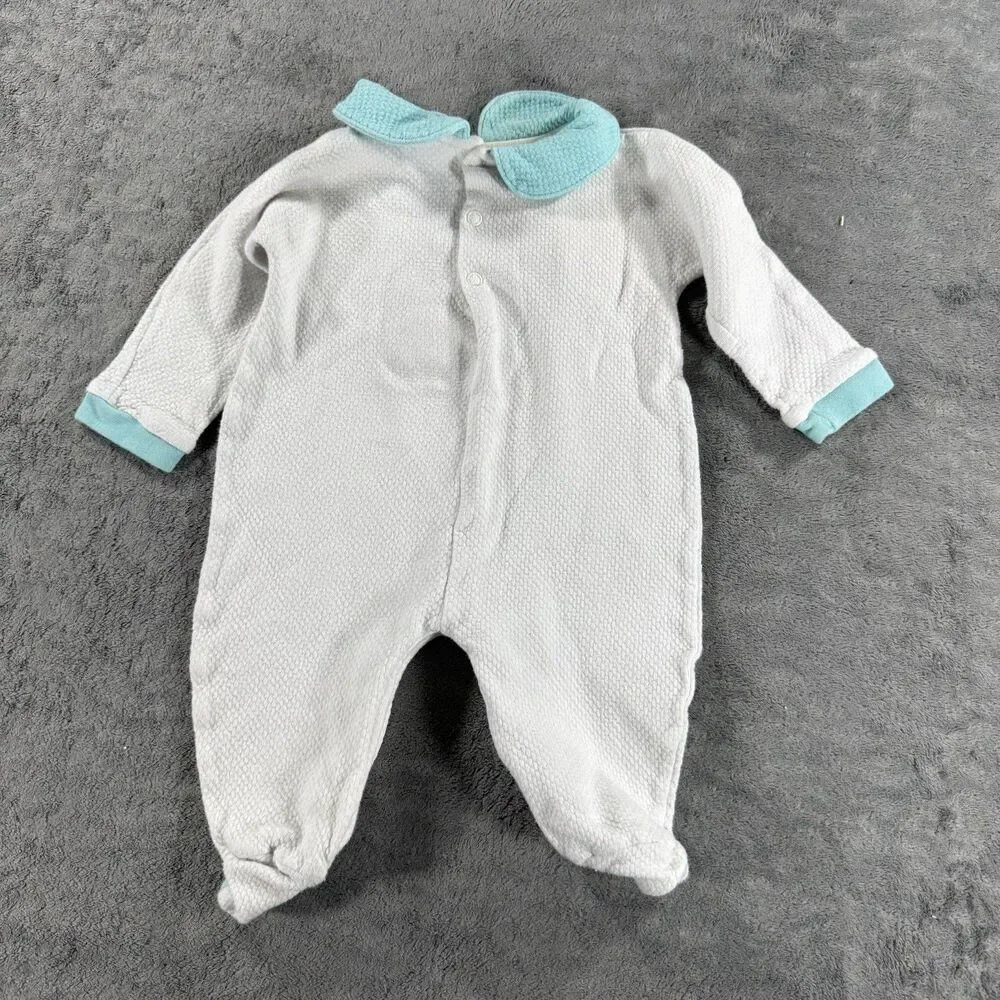 VTG Peanuts Snoopy Charlie‎ And Friends Embroidered Collared One Piece 6 Months